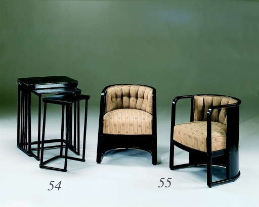 A PAIR OF BENTWOOD ARMCHAIRS