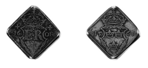 16-Öre klipping, 1563, 23.53g., similar (Ant.571; SM.44a), corners hammered up, otherwise good fine