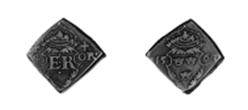 4-Öre klipping, 1563, 5.94g., similar (Ant.584; SM.58), fine, rare