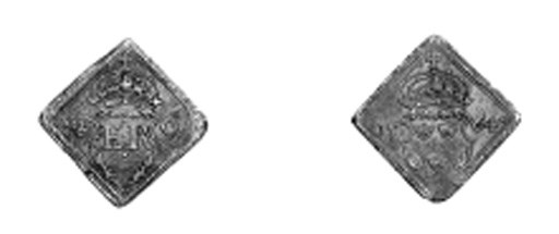 4-Öre klipping, 1564, 5.40g., similar but without crosses over value (Ant.586; SM.59b), fine, rare