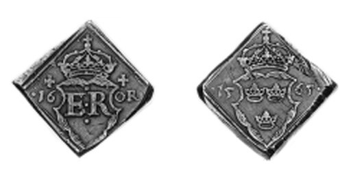 16-Öre klipping, 1565, 22.99g., crowned shield with ER between value and two small crosses, rev. crowned arms of Sweden dividing date (Ant.574; SM.46), flan flaw on the reverse to right of crown, otherwise fine to very fine