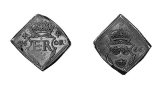 16-Öre klipping, 1566, 23.76g., similar to last (Ant.574; SM.47), minor flan defects, fine to very fine