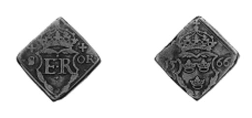 8-Öre klipping, 1566, 11.53g., similar (Ant.582; SM.54), fine, rare