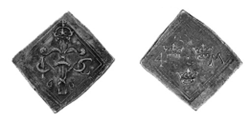4-Mark klipping, (15)68, 12.71g., similar (Ant.630; SM.2), struck on a very broad flan, good very fine