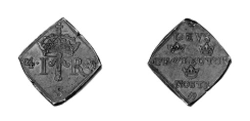 4-Mark klipping, (15)69, 13.01g., similar (Lev.768; Ant.199; SM.124), minor edge splits, good very fine