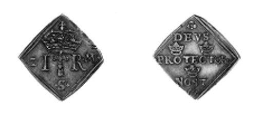 2-Mark klipping, (15)69, 6.03g., similar, rev. reads NOST (Lev.782; SM.129), very fine