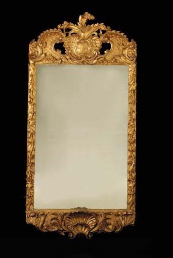 A GEORGE II GILT-GESSO PIER GLASS