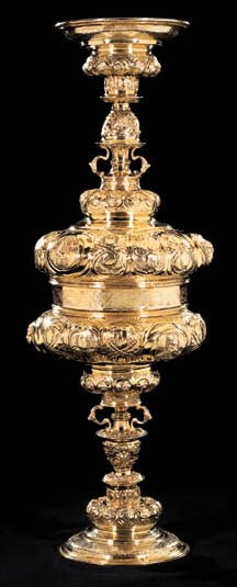 A GERMAN SILVER-GILT DOUBLE CUP (doppelpokal)