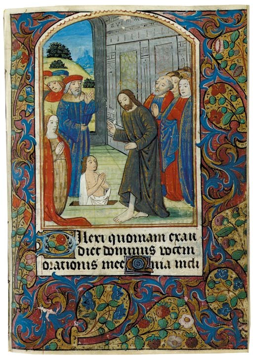 BOOK OF HOURS, use of Paris, in Latin and French, ILLUMINATED MANUSCRIPT ON VELLUM
