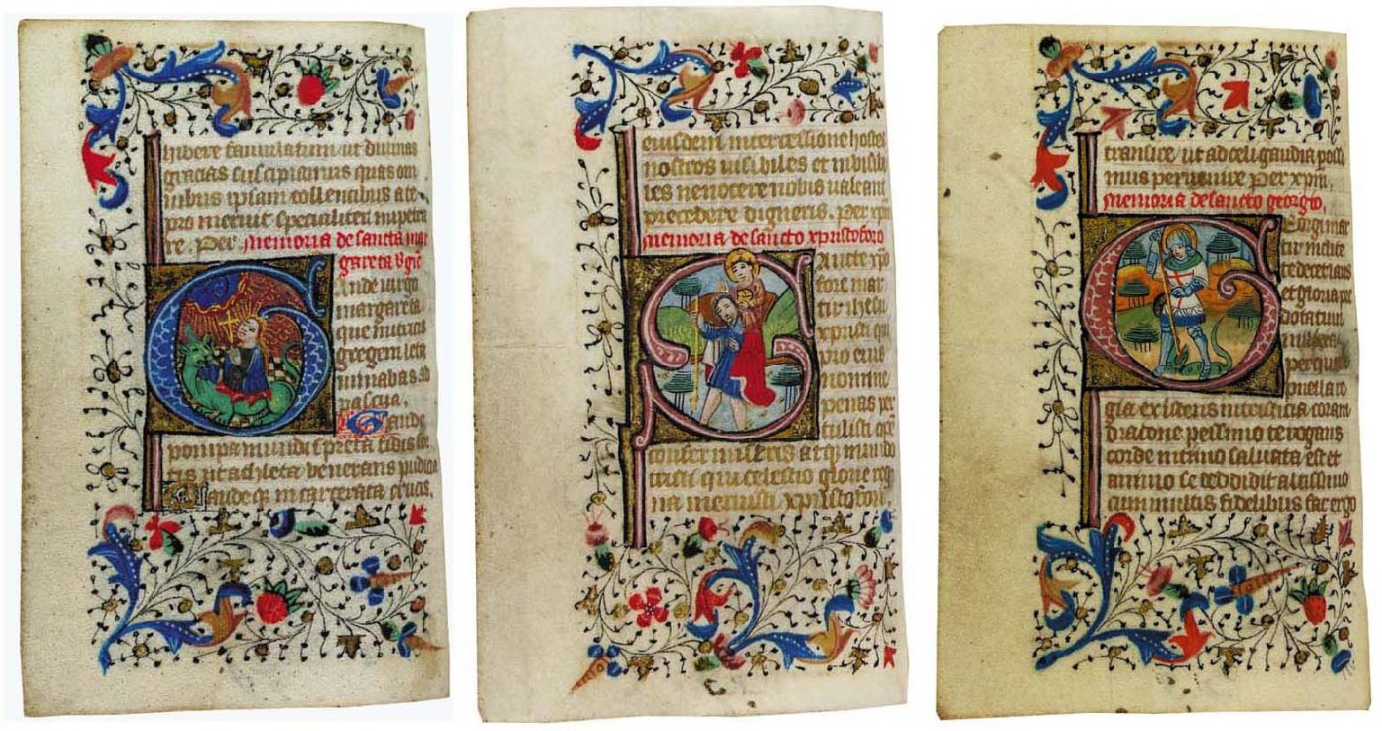 BOOK OF HOURS, use of Sarum in Latin, ILLUMINATED MANUSCRIPT ON VELLUM