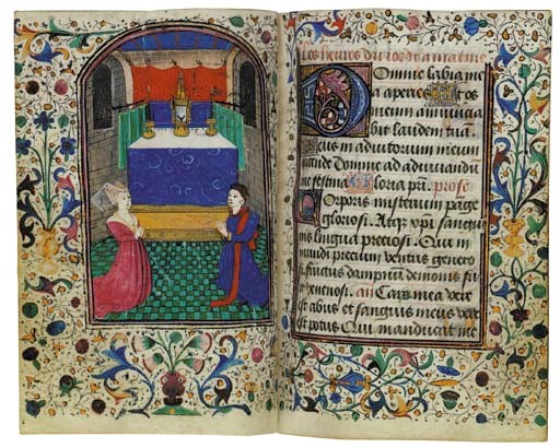 BOOK OF HOURS, use of Rome, in Latin and French, ILLUMINATED MANUSCRIPT ON VELLUM