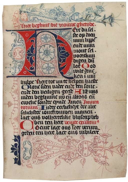 BOOK OF HOURS, use of Utrecht, in Dutch, DECORATED MANUSCRIPT ON VELLUM