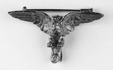 A brooch modelled as an eagle,