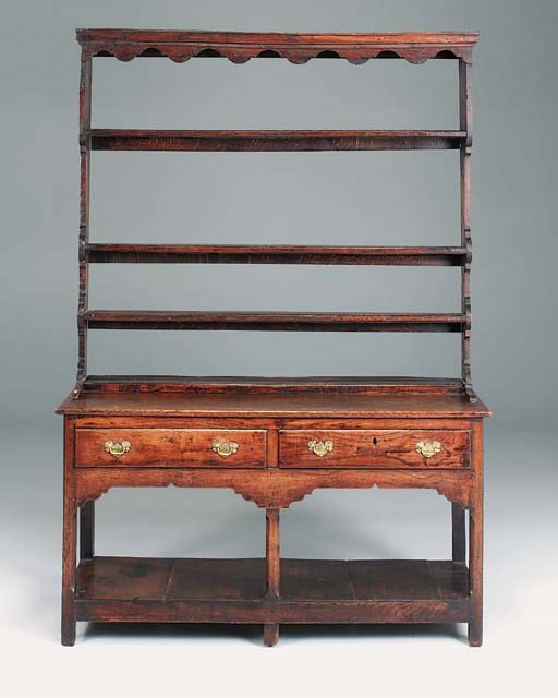 An oak dresser, South Wales, late 18th century