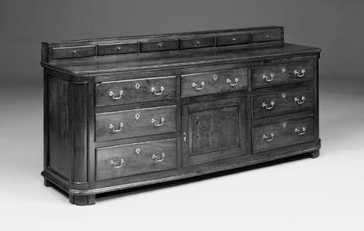 An oak dresser, Lancashire, late 18th early 19th century