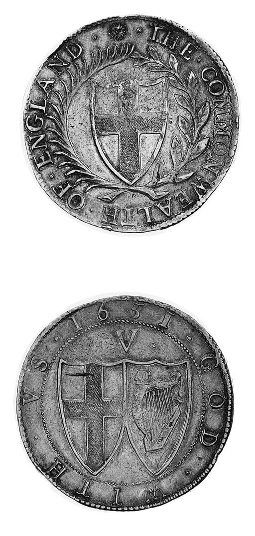 Commonwealth (1649-60), Crown, 1651, m.m. sun (ESC.3 (R4); N.2721; S.3214), good very fine, well struck, an extremely rare date