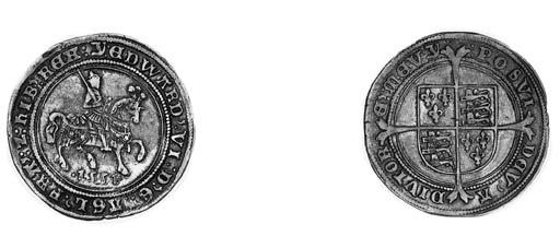 Edward VI (1547-53), third period, Halfcrown, 1551, m.m. y, king on walking horse with plume, date below, rev. long cross fourchée over shield (N.1934; S.2479), very fine, scarce