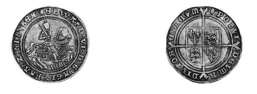 Edward VI, third period, Halfcrown, 1552, m.m. tun, king on galloping horse right, date below, rev. long cross fourchée over shield (N.1935; S.2480), very fine and neatly struck, rare