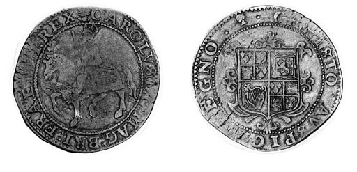 Charles I, type 1a3, Halfcrown, m.m. negro's head (large on obv. small on rev.), king on horseback right, rev. square garnished shield (JGB 290 (same dies); N.2202; S.2763), good fine, an extremely rare mintmark
