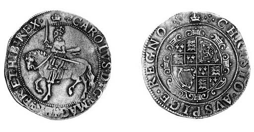 Charles I, type 3a1, Halfcrown, m.m. crown/crown over bell, king on horseback left, rev. oval garnished shield (N.2209; S.2771), very fine, the overmark rare
