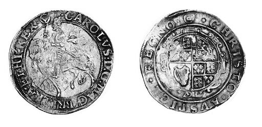 Charles I, type 4, Halfcrown, m.m. triangle in circle, king on foreshortened horse left, rev. oval garnished shield (N.2214; S.2775), very fine or better