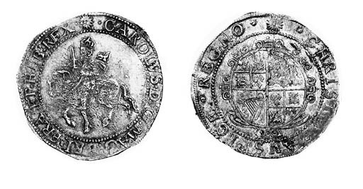 Charles I, type 3a3, Halfcrown, Tower mint under Parliament, m.m. sun, king on horseback left, rev. oval garnished shield (N.2213; S.2840), weakly struck on horse, otherwise very fine or better