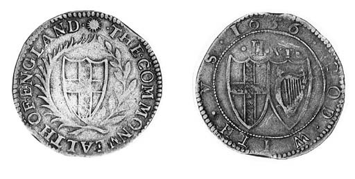 Commonwealth, Halfcrown, 1656, m.m. sun (ESC.437; N.2722; S.3215), slightly double struck on obverse, otherwise almost very fine