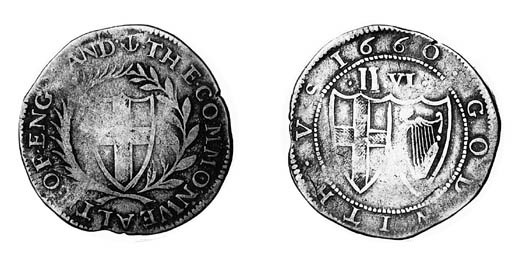 Commonwealth, Halfcrown, 1660, m.m. anchor (ESC.442 (R4); N.2723; S.3216), hairline scratches on reverse, fine for this, very rare