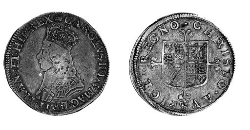 Charles II (1660-85), first hammered issue, Halfcrown, m.m. crown on obverse only, crowned bust left, no inner circles or mark of value, rev. cross fleury on square shield (ESC.448; N.2759; S.3307), fine, the reverse better, very rare