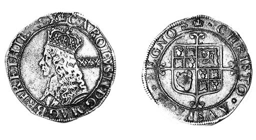 Charles II, third hammered issue, Halfcrown, m.m. crown, crowned bust left, inner circles and mark of value, reads MAG BR FR, rev. cross fleury on square shield (ESC.456; N.2761; S.3321), edge pinched at 11 o'clock, otherwise well struck, almost very fine