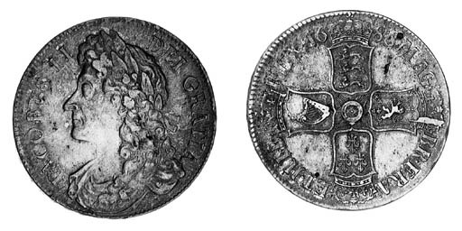 James II, Crown, 1686, first laureate and draped bust facing left, no stops on obverse, rev. crowned cruciform shields, angles plain, garter star at centre, edge, inscribed and dated SECVNDO (ESC 77 R2; S.3406), two flan flaws on reverse near date, toned, good very fine and extremely rare