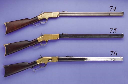 A .44 RF HENRY SECOND MODEL 1860 RIFLE, SERIAL NO. 5833 FOR 1864