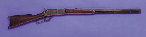 AN IMPORTANT HISTORIC .45 WINCHESTER FIRST MODEL 1876 RIFLE, SERIAL NO. 3536 FOR 1877, HAVING BELONGED TO SIOUX CHIEF SITTING BULL