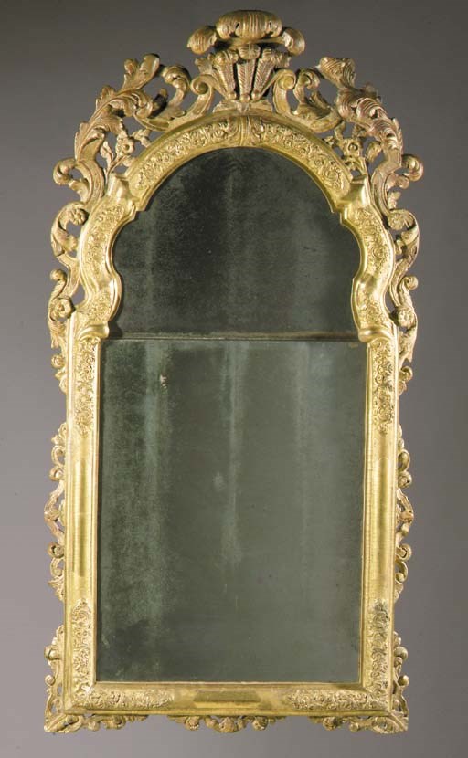 A Dutch giltwood mirror