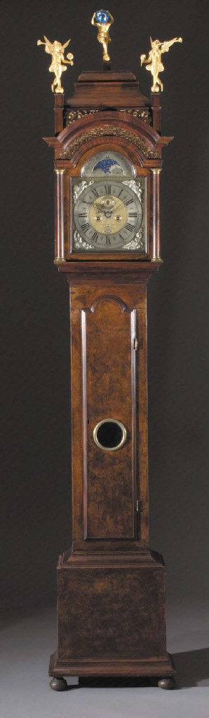 A Dutch mahogany longcase clock