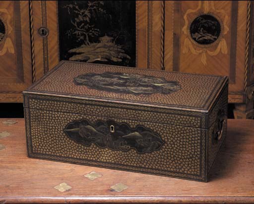 A Chinese Export monogrammed travelling desk