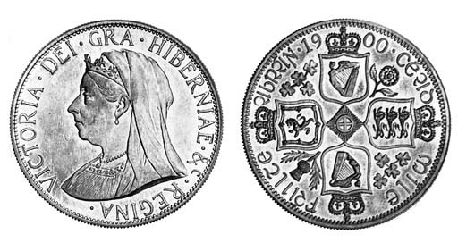 rev. en medaille, crowned cruciform shields, emblems in angles, edge milled (DF 640), extremely fine, toned, rare