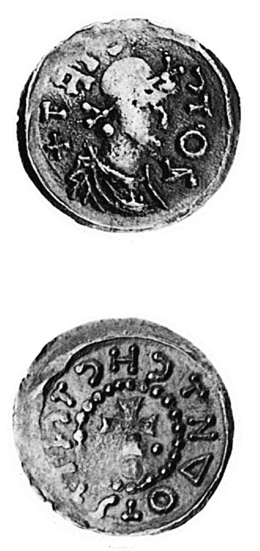 rev. TSTISTDHDTNDO around cross above globule with two pellets beside (MEC I, 497; Prou 1192), slight weakness on bust, very fine, rare