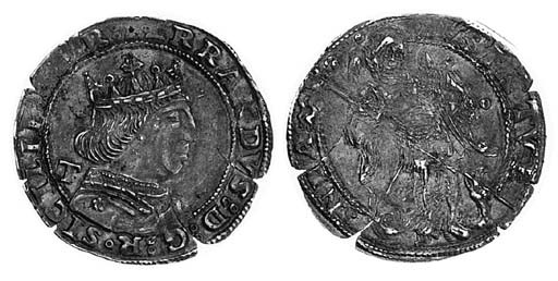 rev. Saint Michael spearing dragon (Biaggi 1674), small striking splits, very fine