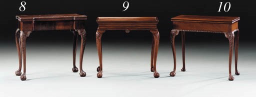 A GEORGE II MAHOGANY GAMES TABLE