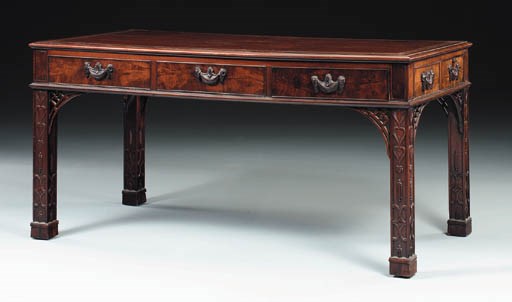 A GEORGE III MAHOGANY WRITING-TABLE