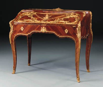 A French ormolu-mounted kingwood secrétaire en pente