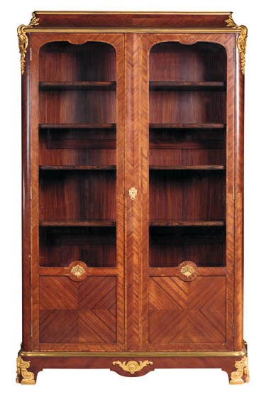 A Napoleon III ormolu-mounted kingwood bibliotheque