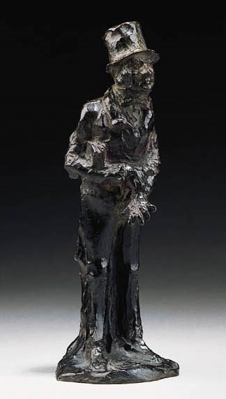 A French patinated figure entitled 'L'Homme d'affaires'