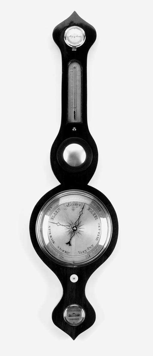 A Victorian mahogany wheel barometer, late 19th century