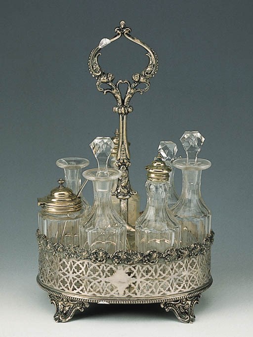 Ampolliera in silver-plate