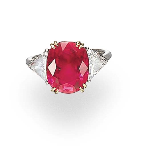 A RUBY AND DIAMOND RING, BY HARRY WINSTON