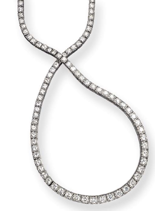 A DIAMOND LINE NECKLACE, BY HARRY WINSTON