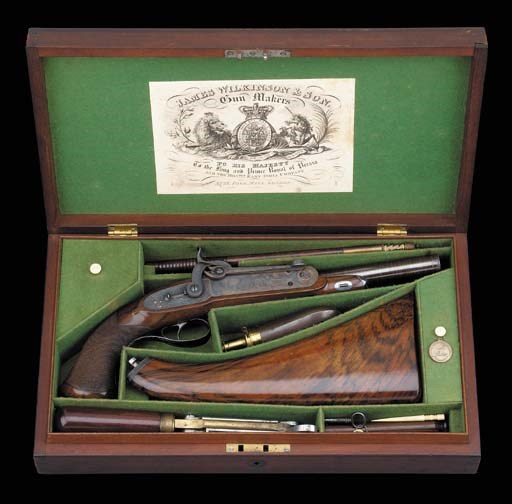 A Fine And Rare Cased 15-Bore Breech-Loading Percussion Blunderbuss-Pistol On The Clanricarde System