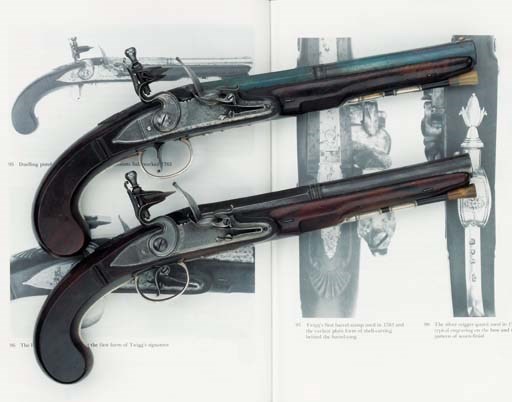 A Fine Pair Of 22-Bore Silver-Mounted Flintlock Duelling Pistols